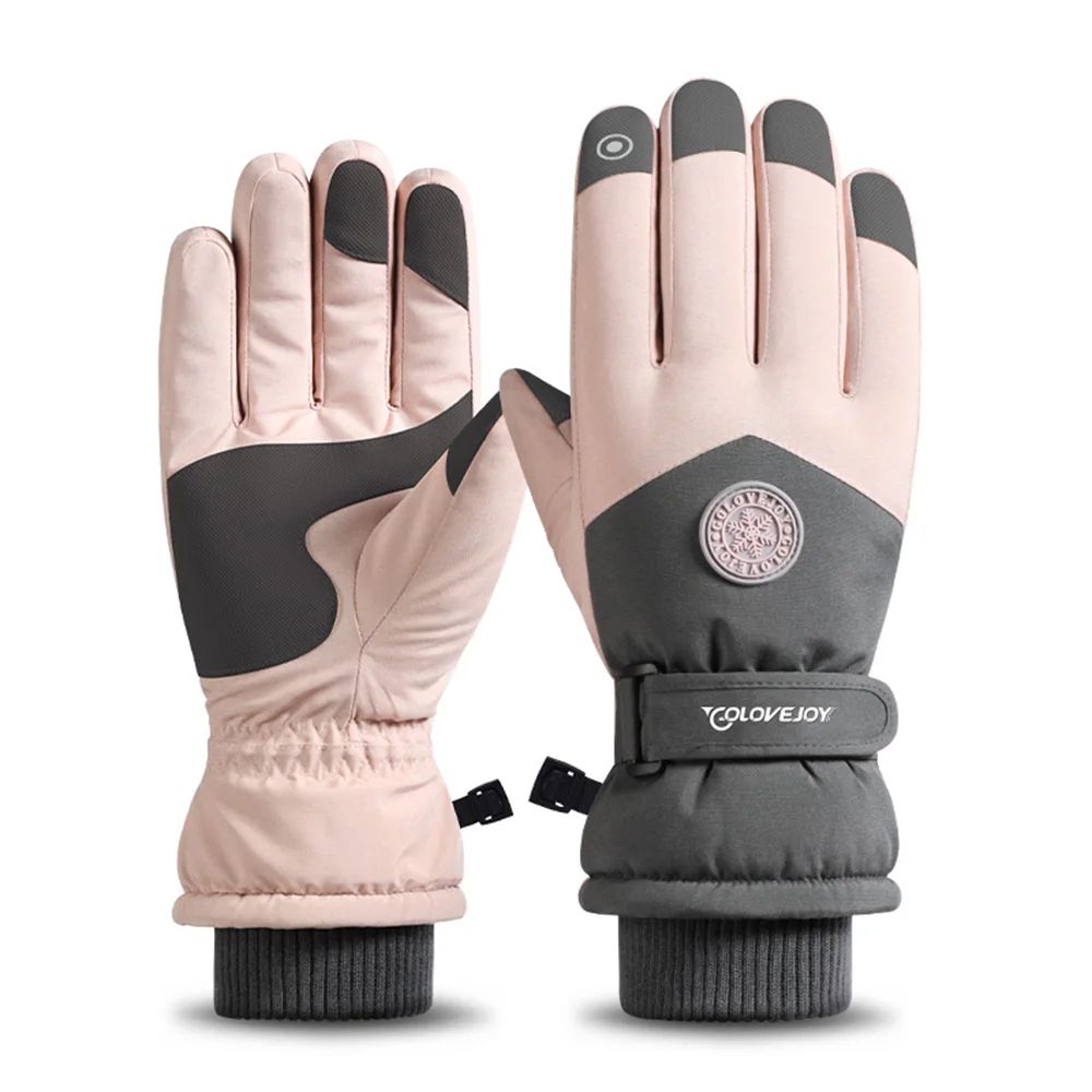Waterproof Touch Screen Ski Gloves – Thermal Fleece Lined Winter Snow Gloves for Skiing, Snowboarding, Cycling & Running