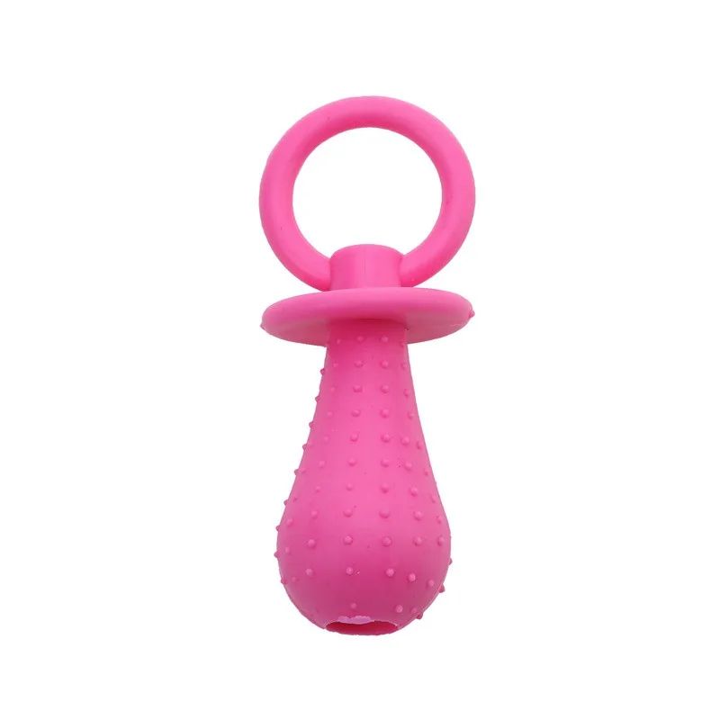 Pet Rubber Pacifier Chew Toy - Elastic Dog & Cat Teething Soother, Interactive Tooth Cleaning Puppy Toy