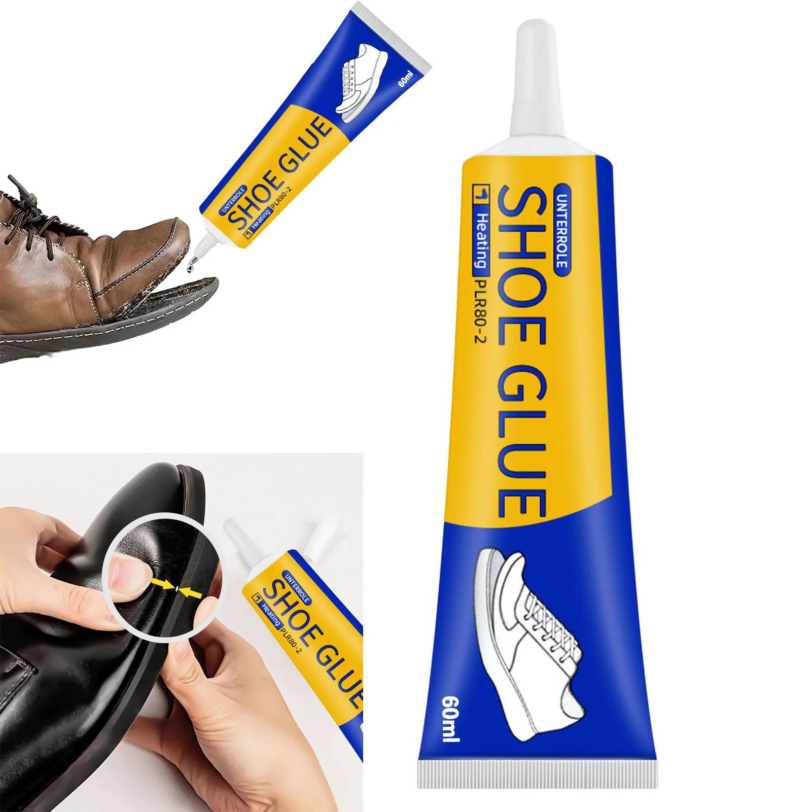 Clear Shoe Repair Glue - Low Odor Strong Adhesive for Shoes & Boots, Flexible Waterproof Resin Cement
