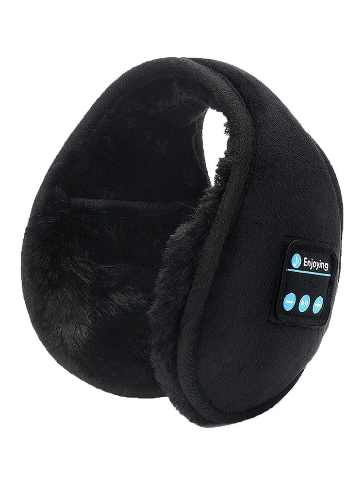 Bluetooth Music Earmuffs Wireless Winter Warmers | Velvet Sports Ear Warmers for Running Walking with Built-in Headphone