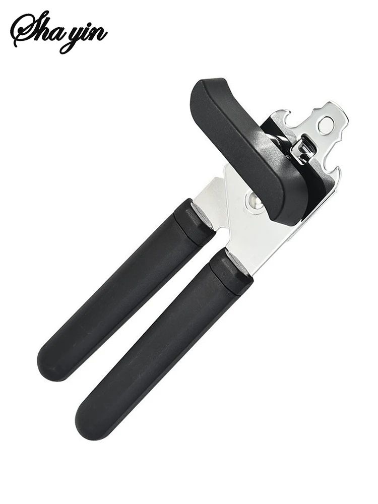 Stainless Steel Manual Can Opener & Bottle Opener, Multifunctional Craft Beer Grip Tool, Heavy Duty Kitchen Gadget