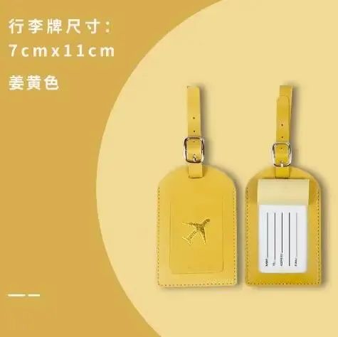 PU Leather Passport Cover & Luggage Tag Set with Hot Stamping | Thickened Travel ID Tag for Suitcase Handbag Airplane Tr