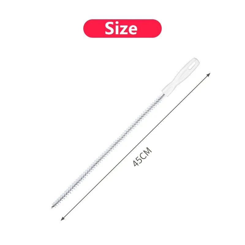 Flexible Drain Cleaning Brush for Sink and Pipe, Long Hair Clog Remover Tool for Kitchen and Bathroom Sewer Cleaning