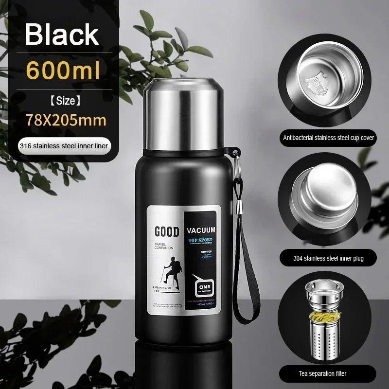 Large Capacity Stainless Steel Insulated Thermos Tumbler – Vacuum Thermal Travel Mug for Hot & Cold Drinks