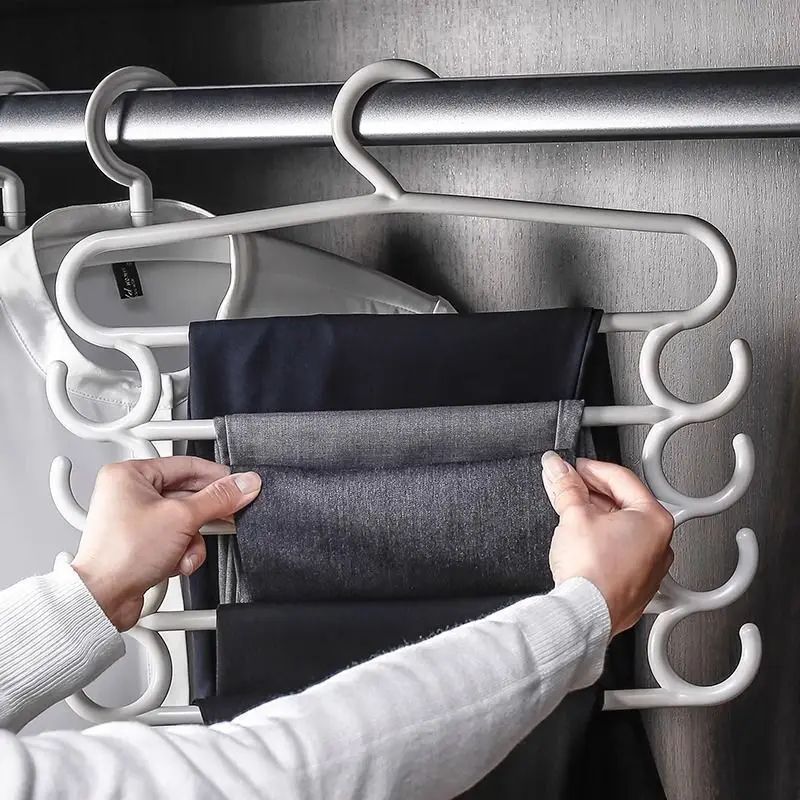 5-Layer Space-Saving Pants Rack – Multifunctional Multi-Tier | Inspire ...