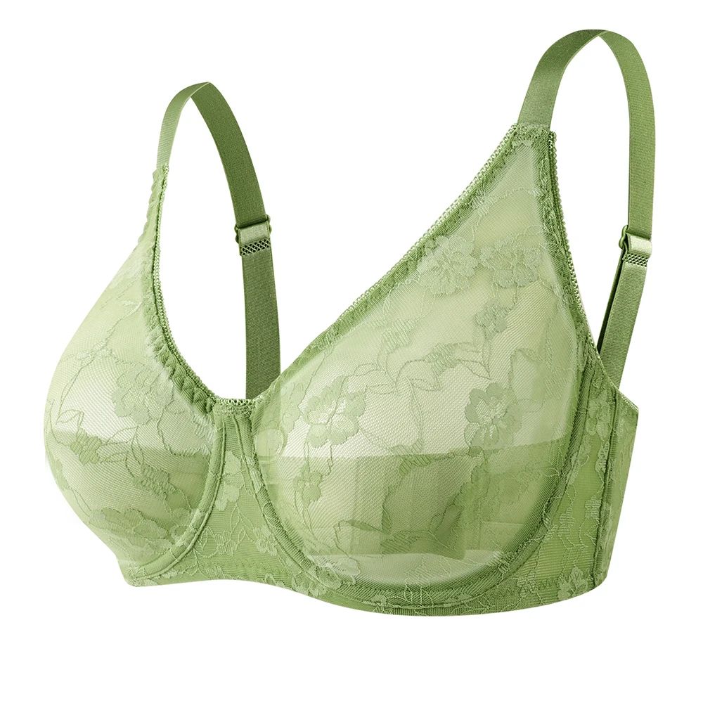 Sexy Lace Sheer Underwire Bra – Plus Size Lingerie, B–F Cup