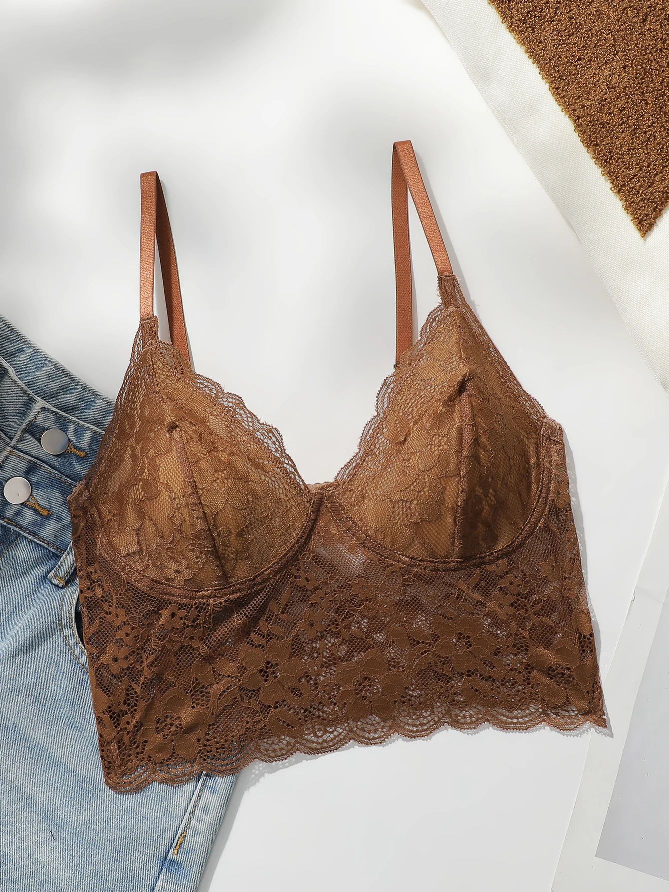 EmbroiLift Wireless Lace Push-Up Bra – Sexy Breathable Adjustable Support MR2641