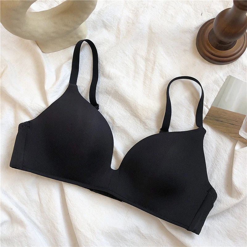 Ice Silk Wireless Gather Push Up Bra – Seamless Sexy Comfort Bralette for Women
