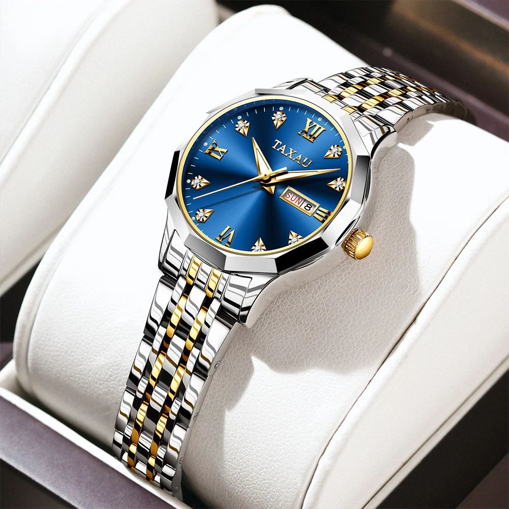 OLEVS Elegant Golden Women's Quartz Watch – Waterproof Stainless Steel Luxury Ladies Wristwatch