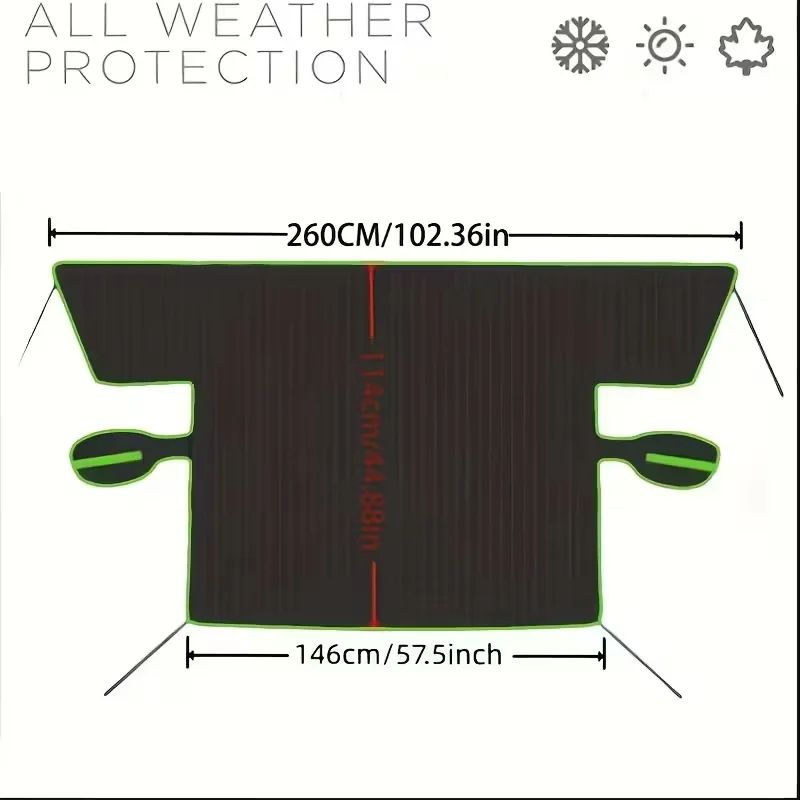 All-Season Oxford Windshield Snow Cover - Universal UV & Ice Protection Car Shield