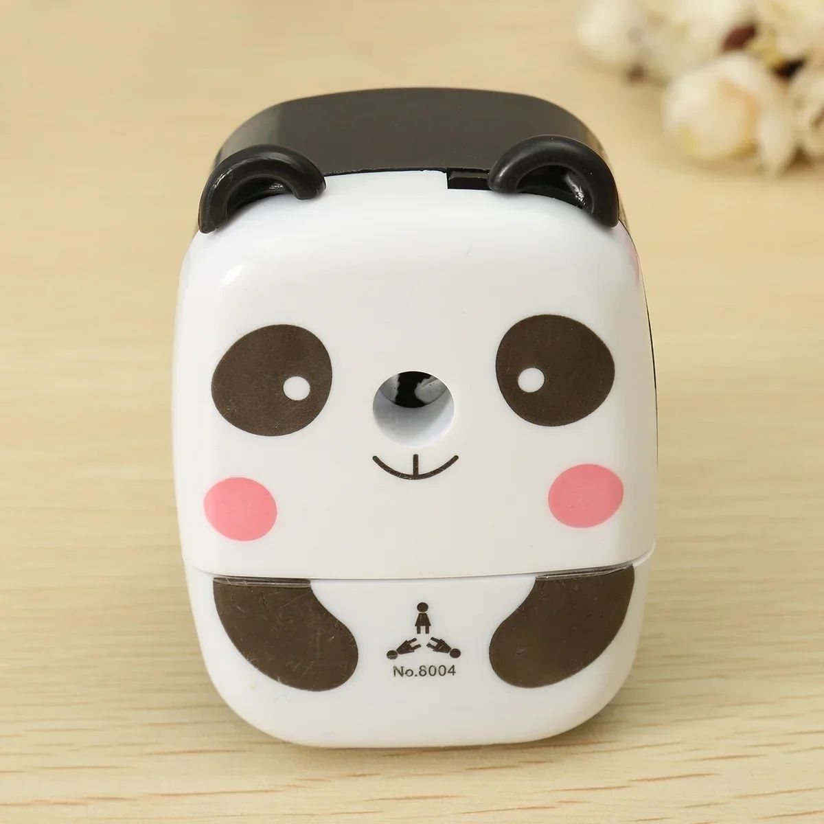 Cartoon Panda & Tiger Hand-Crank Pencil Sharpener - Cute Animal Portable School Sharpener