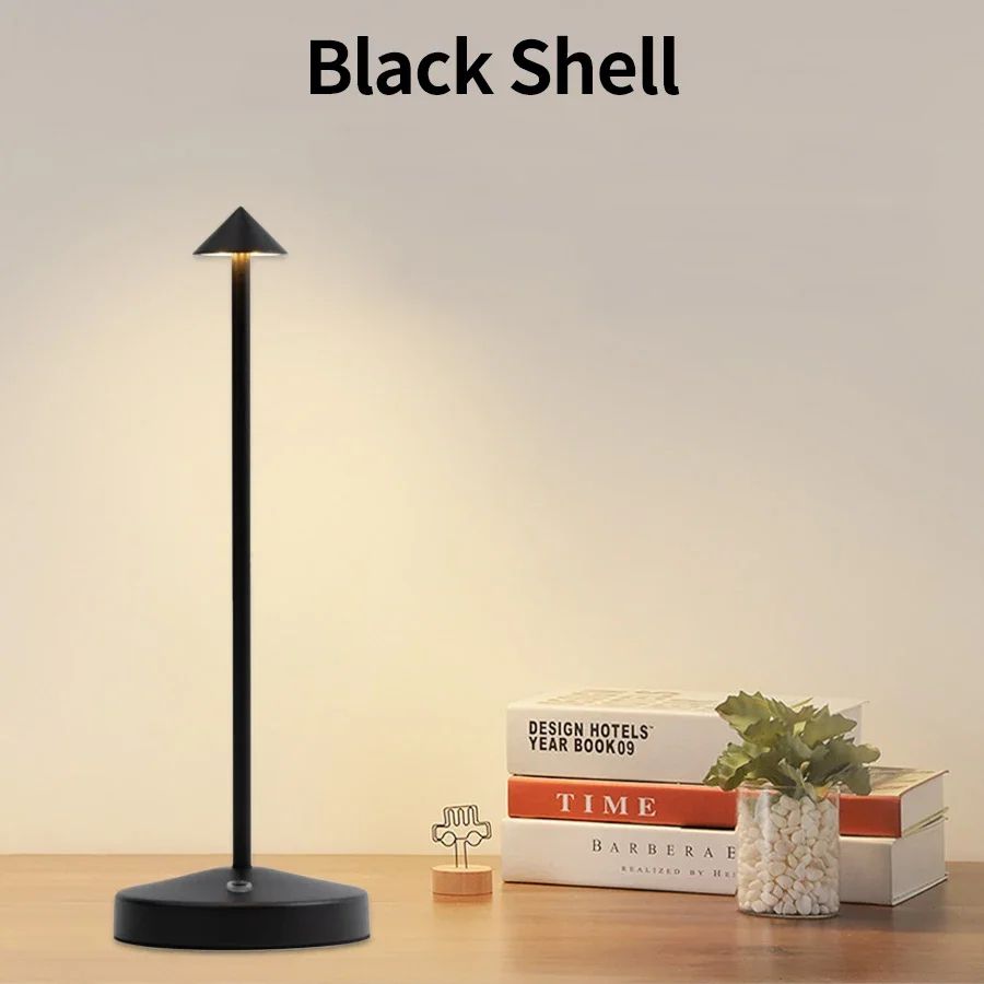 Rechargeable LED Touch Table Lamp – 3-Color Stepless Dimmable Cordless Desk Light