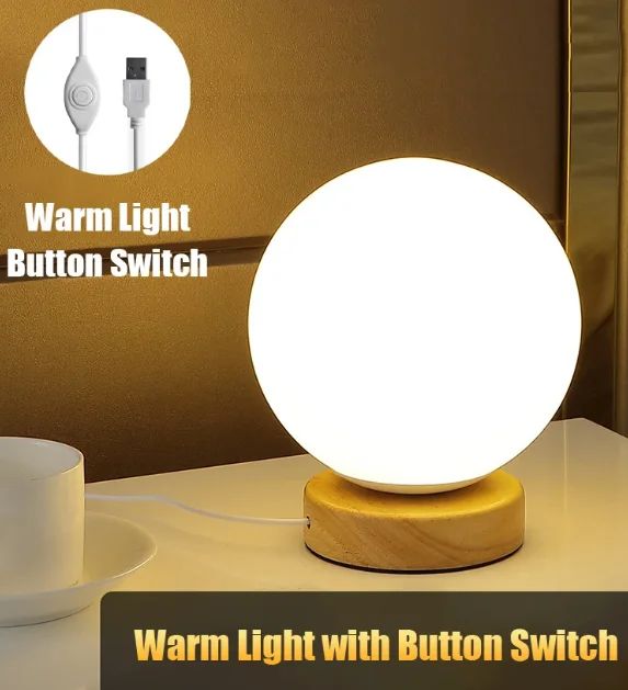 RGB Color Changing Rechargeable LED Table Lamp – USB Bedside Night Light for Bedroom & Home Office