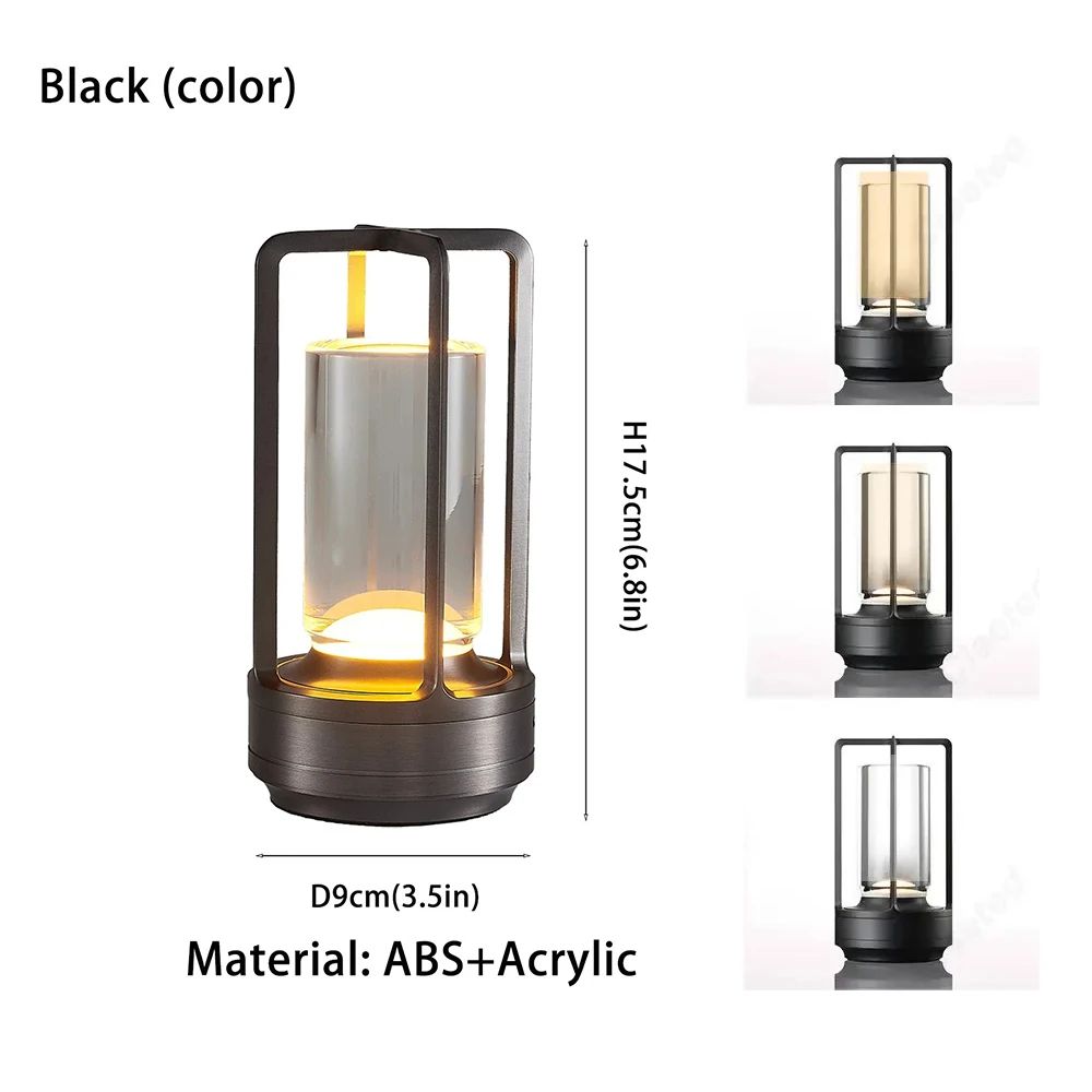 GGbingo Cordless Rechargeable LED Table Lamp – Touch Control Dimmable Ambient Desk & Outdoor Camping Light