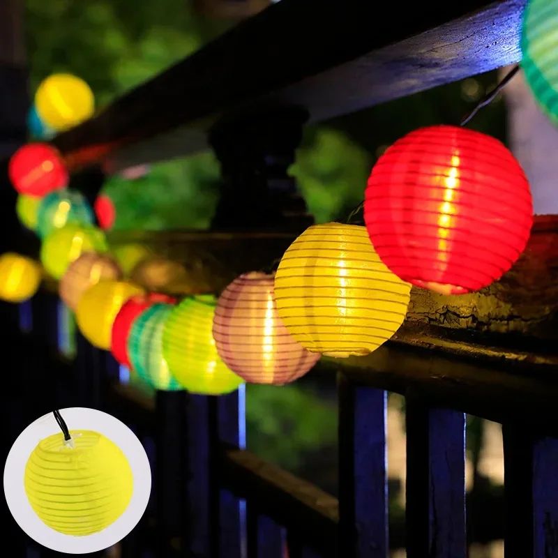 Solar Lantern String Lights – Waterproof Outdoor Fairy Lights for Garden & Patio