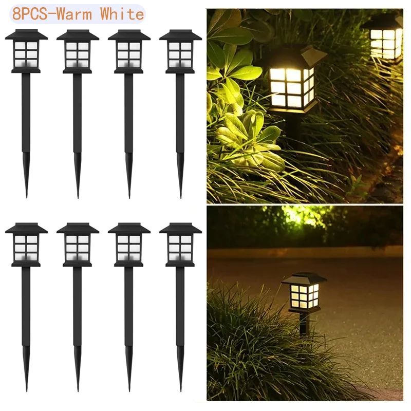 8-Pack Solar Pathway Lights Outdoor Waterproof – LED Garden Landscape Walkway Lights