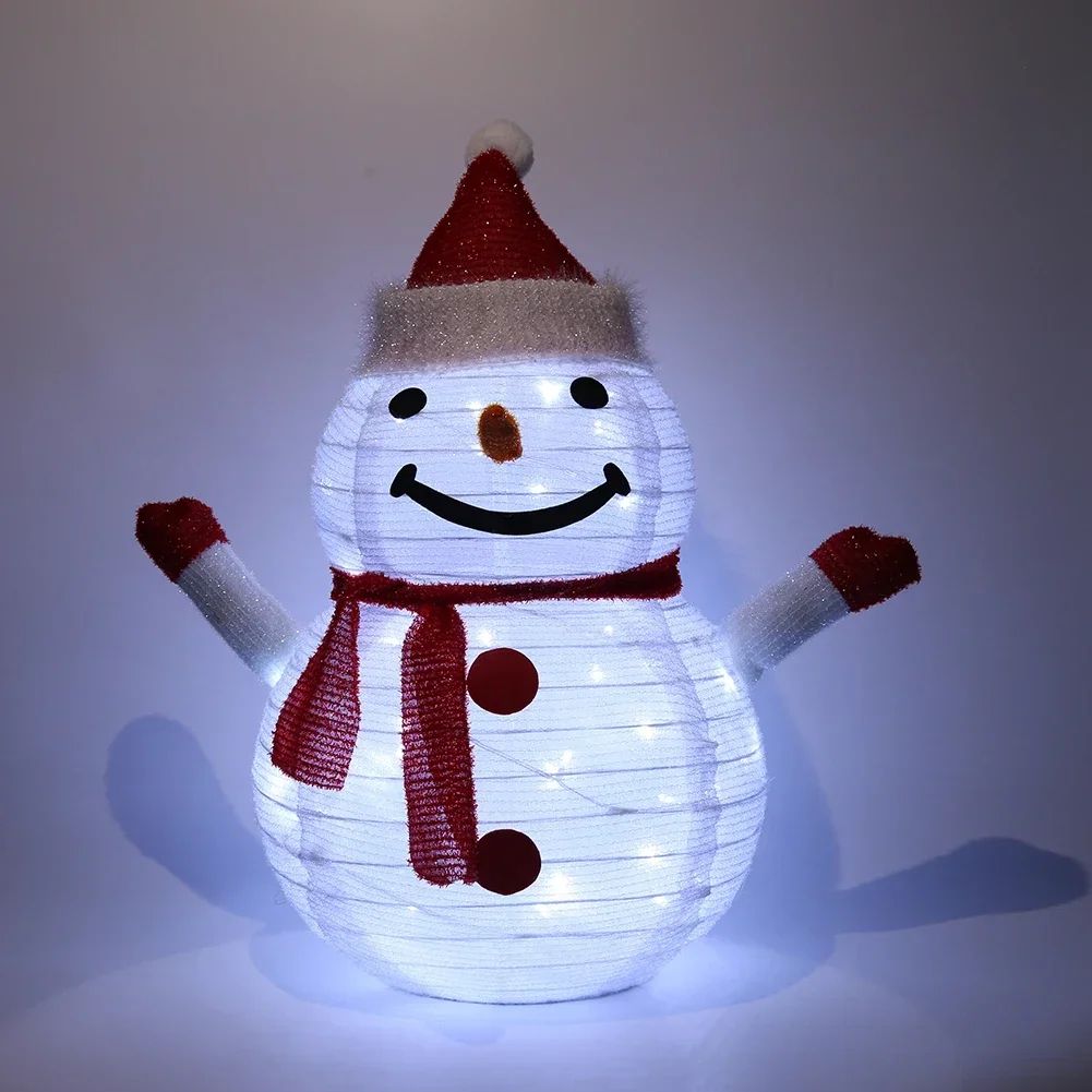 LED Santa Claus & Snowman Garden Stake Lights – Waterproof Christmas Lawn Decoration with 40 LEDs