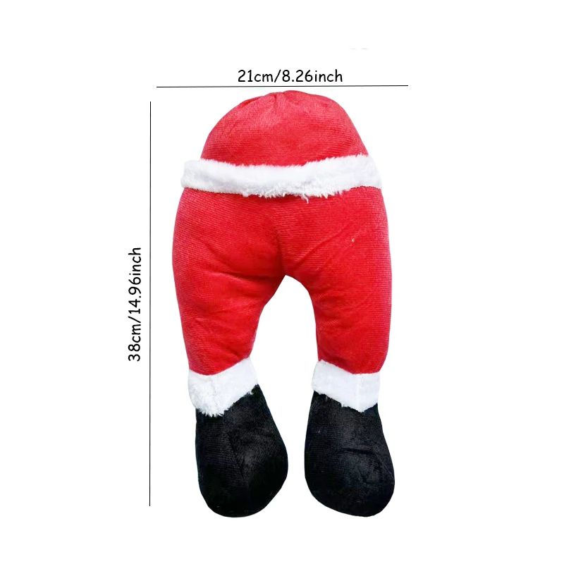 Santa Claus Legs Christmas Ornament – Red & Green Hanging Holiday Decoration