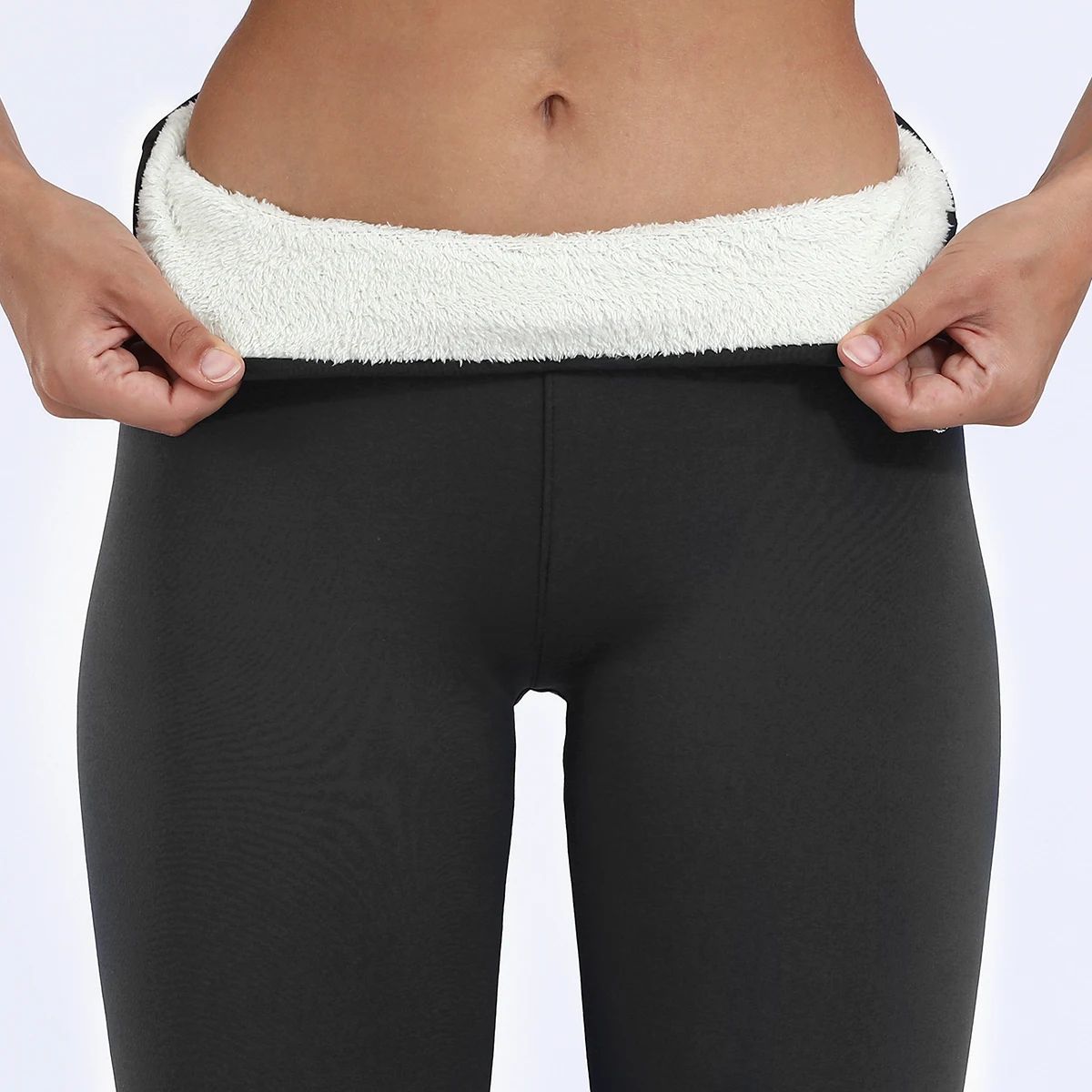 Women's High-Waist Plus Velvet Thermal Leggings – Thick Stretch Warm Winter Pants