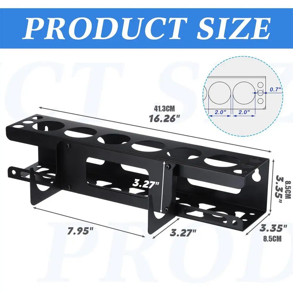 Wall-Mounted Metal Caulk Tube Holder – Heavy-Duty Sealant & Grease Tube Organizer Rack for Workshop Storage