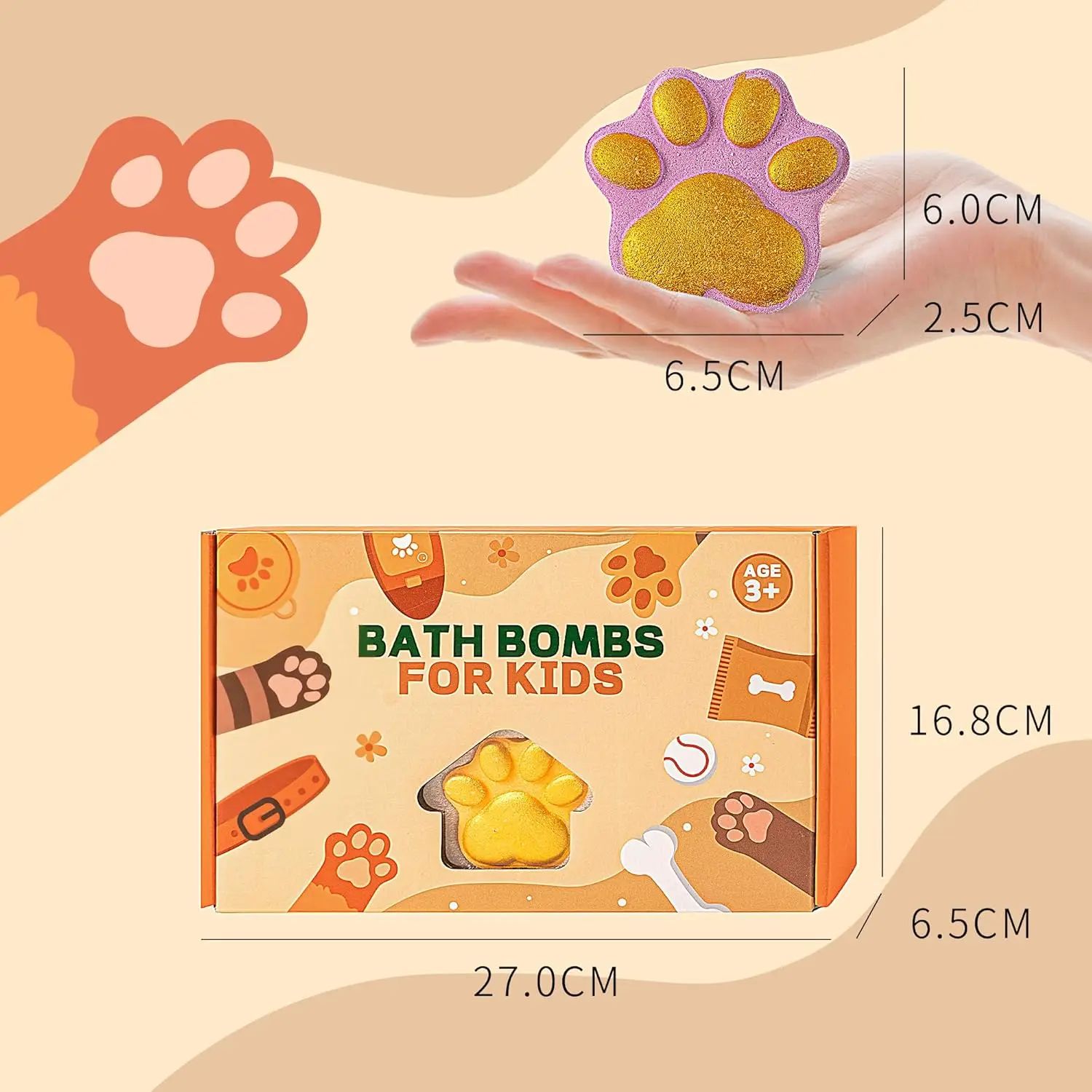 12pcs Paw Patrol Bath Bombs for Kids with Surprise Toys - Bubble Bath Gift Set
