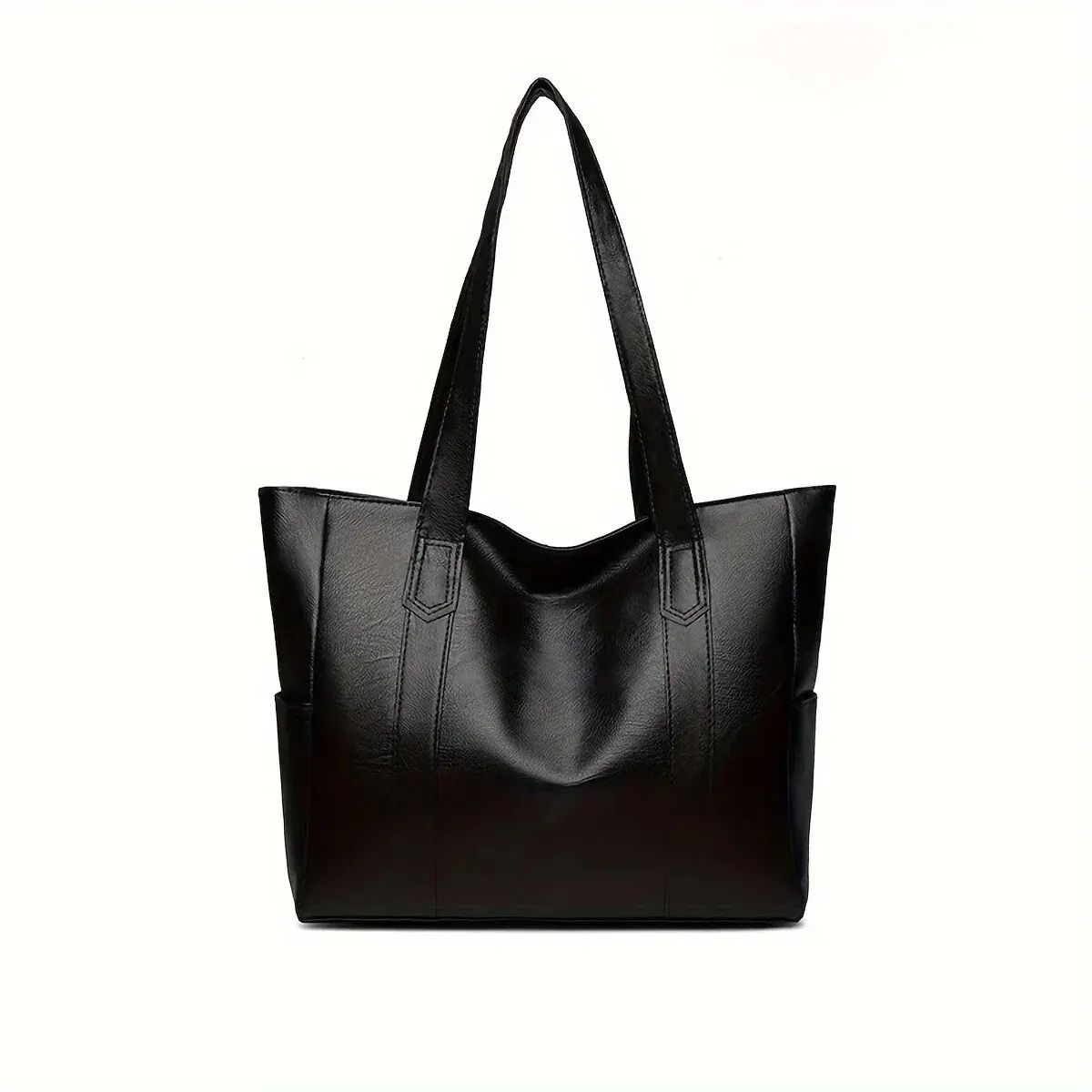 Vintage Large Capacity Tote Bag, Retro PU Leather Shoulder Handbag for Women Daily Commute