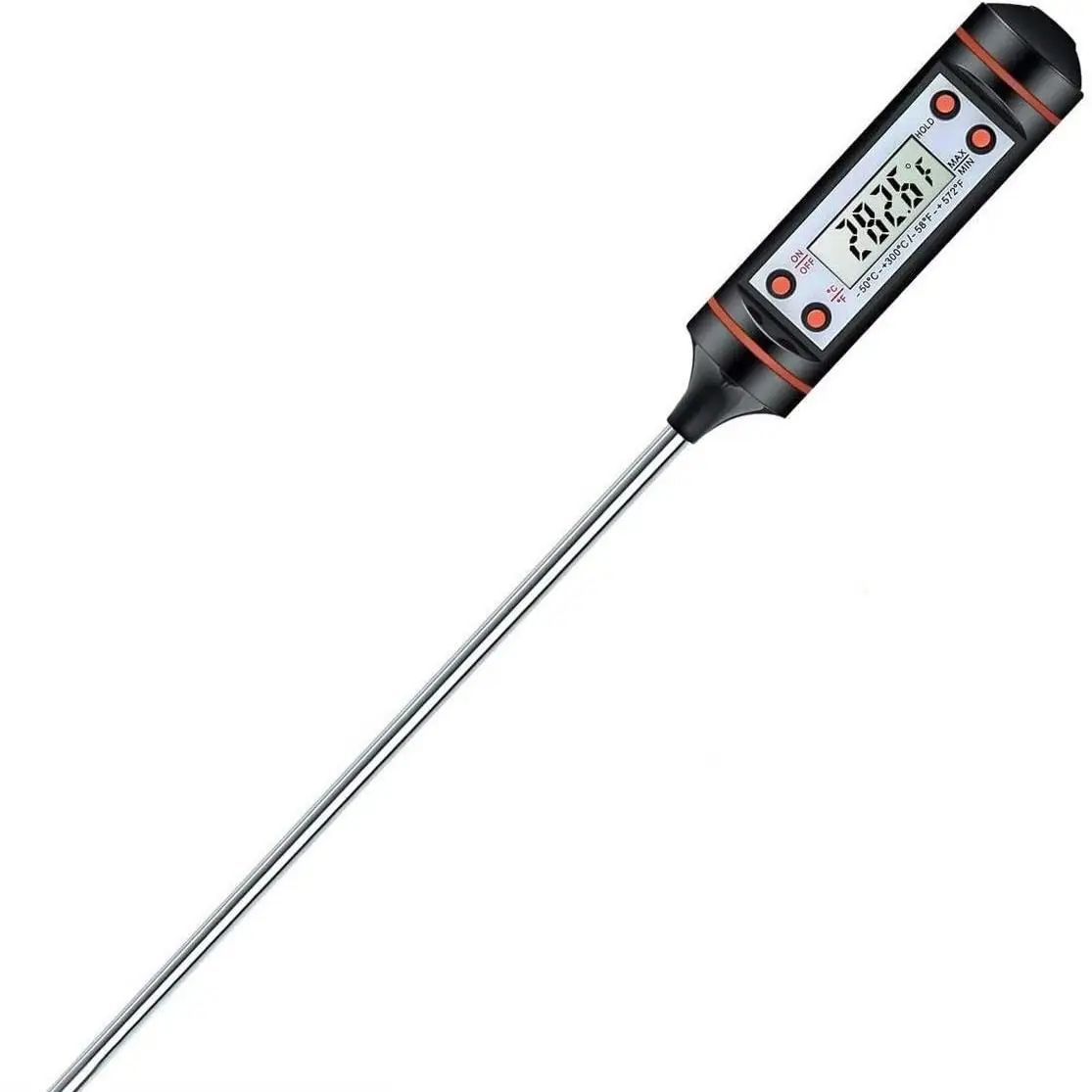 TempMaster Digital Meat Thermometer – Touchscreen LCD BBQ Probe with Timer for Grill, Oven & Kitchen Cooking