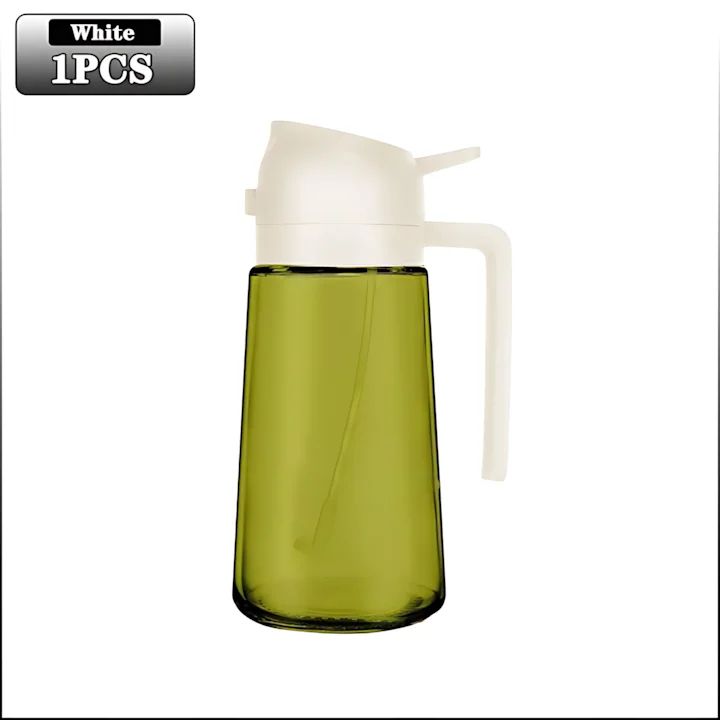 2-in-1 Dark Glass Oil Sprayer & Dispenser – Lightproof Olive Oil Mister for Cooking, Salads & BBQ