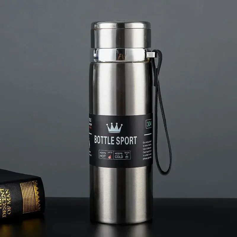 33.8 oz Stainless Steel Thermal Water Bottle – Vacuum Insulated Flask for Hot & Cold Drinks
