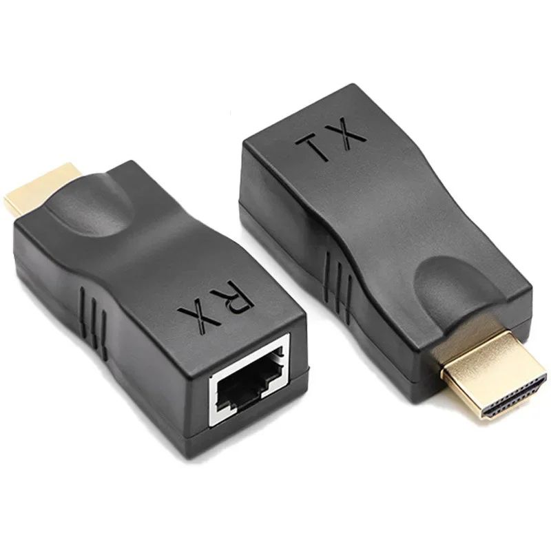 1080P/4K HDMI Extender over RJ45 – 98.43ft CAT5e/6 LAN Cable Adapter Video Signal Booster