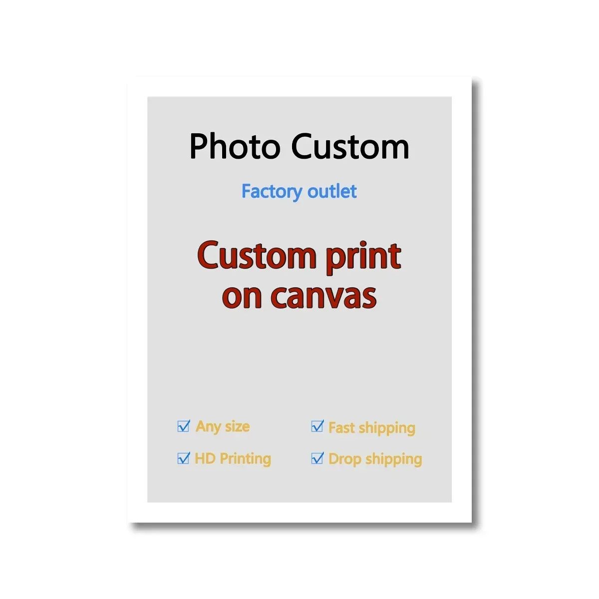 Custom Photo Canvas Wall Art – HD Personalized Picture Print Poster for Home Decor