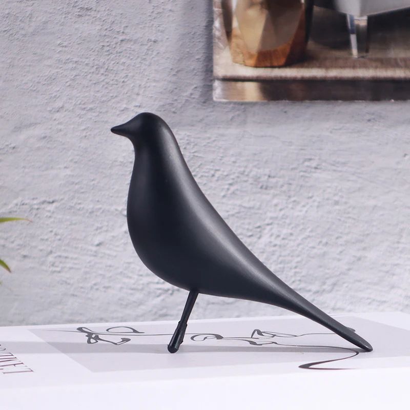 Nordic Minimalist Colorful Bird Sculpture - Resin Bird Ornament Modern Home Decor Accent