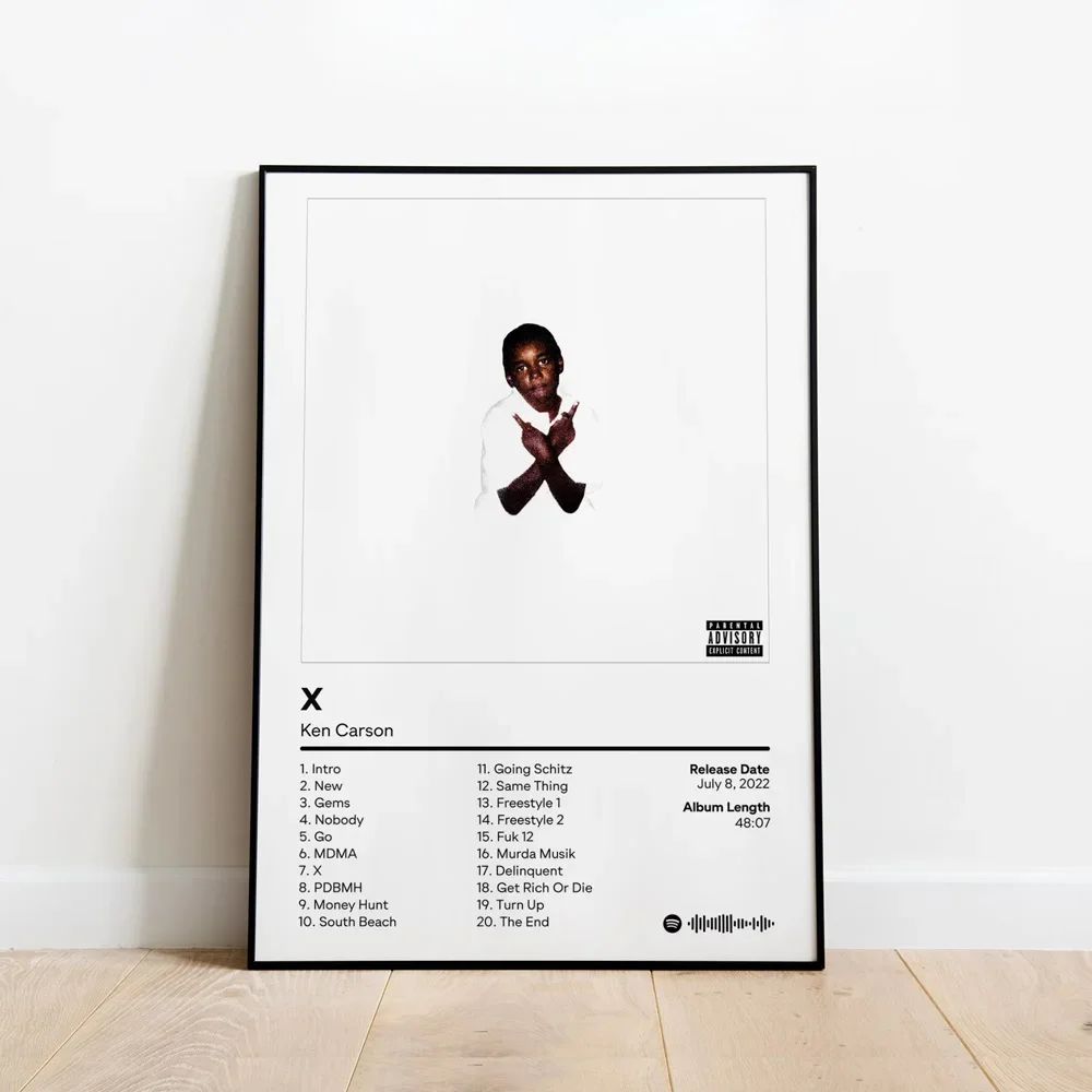 Ken Carson A Great Chaos Canvas Poster - Hip Hop Album Wall Art for Bedroom & Living Room Decor