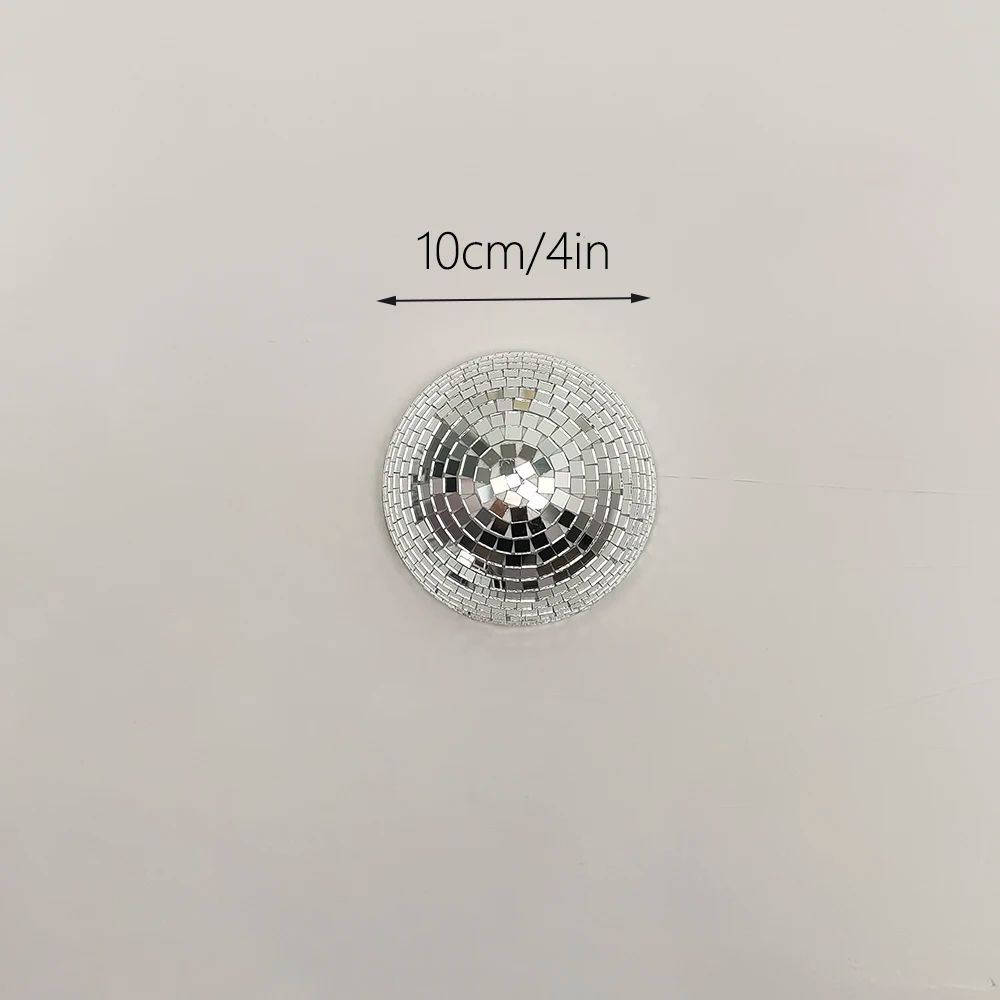Wall Mounted Disco Ball Mirror Decor – Metallic Half Sphere Mirror Ball for Home, Wedding & Party Wall Art