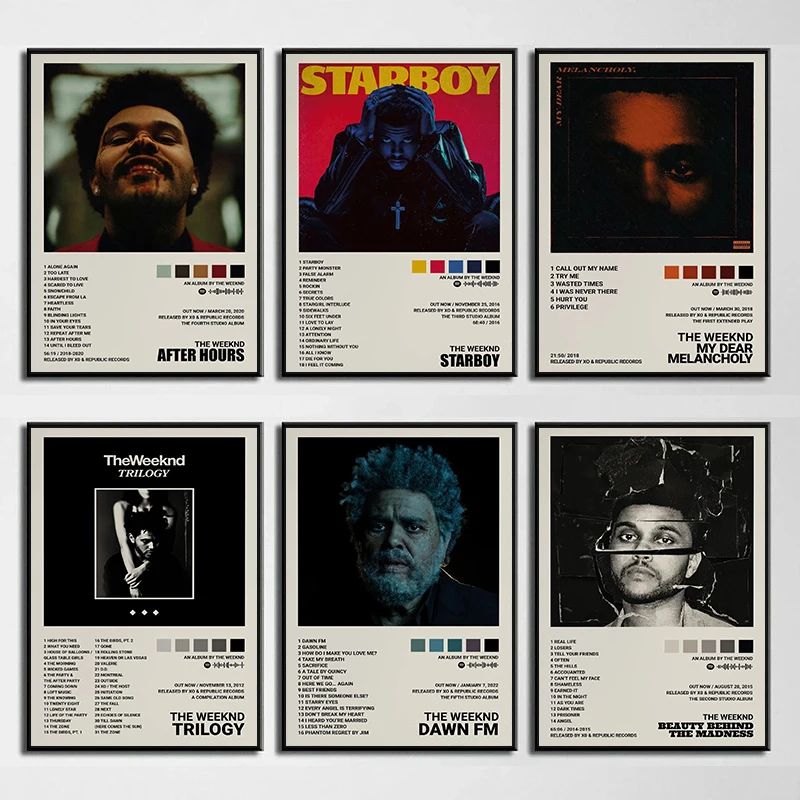 The Weeknd Features The Weeknd Music Album Canvas Poster – Hip Hop Singer Wall A | Inspire ...