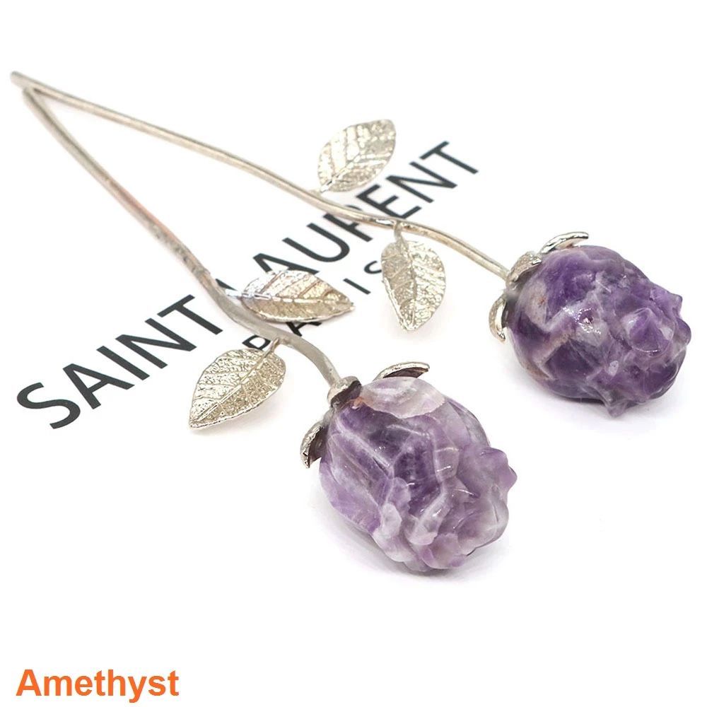 Natural Rose Crystal Healing Stone for Energy & Meditation – Hand Carved Gem Flower Decor Gift