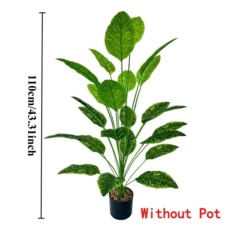 43.3in Giant Artificial Green Tree - Realistic Lush Faux Plant for Indoor & Outdoor Home, Office & Event Decor