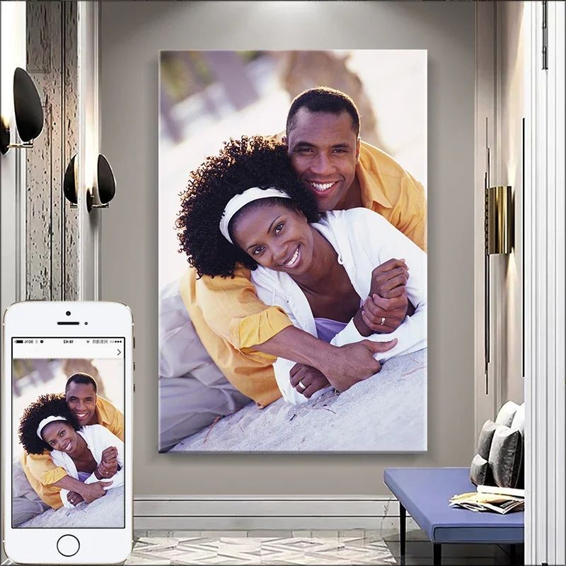 Custom Photo Canvas Print with Frame – Personalized Wall Art for Home Decor