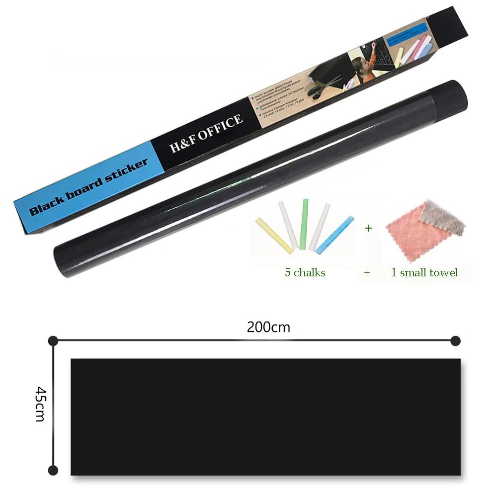 Self-Adhesive Chalkboard Wall Sticker – Erasable Blackboard Vinyl for Kids Room, Office & Creative Spaces