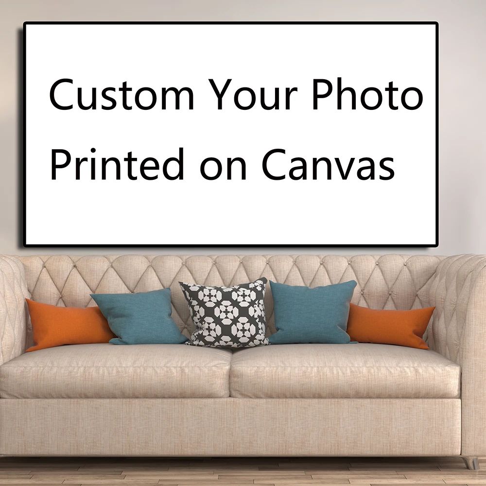 Custom Photo Canvas Print Wall Art – Personalized Waterproof Portrait Painting for Home & Office Decor