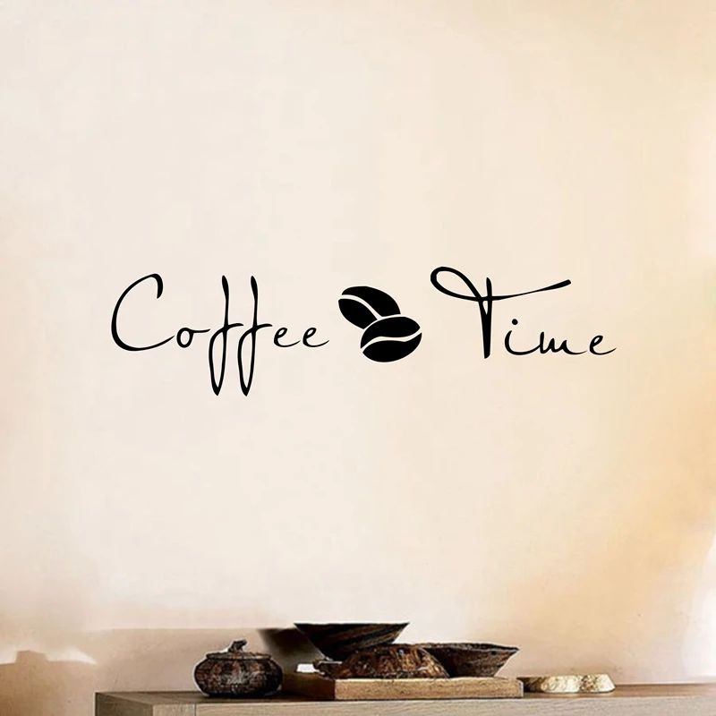 Modern Coffee Wall Art Vinyl Decal Sticker for Coffee Shop & Office Decor