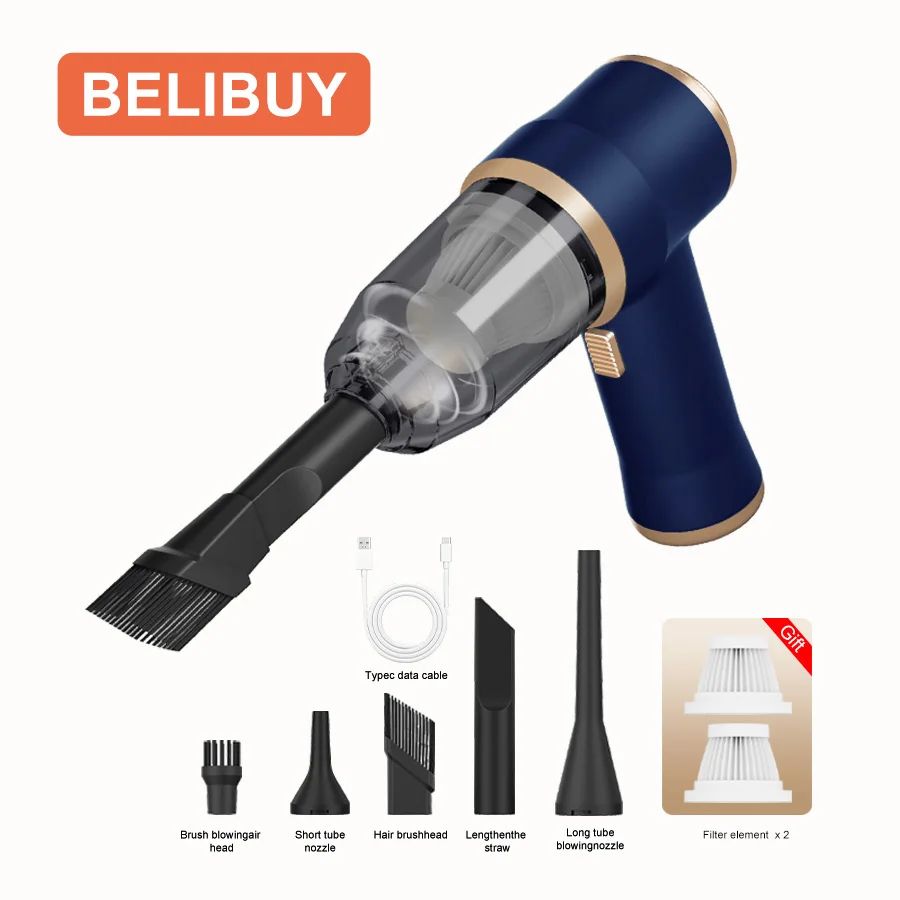 Wireless High-Power Car Vacuum Cleaner – Portable Handheld Carpet & Bedroom Cleaning Machine