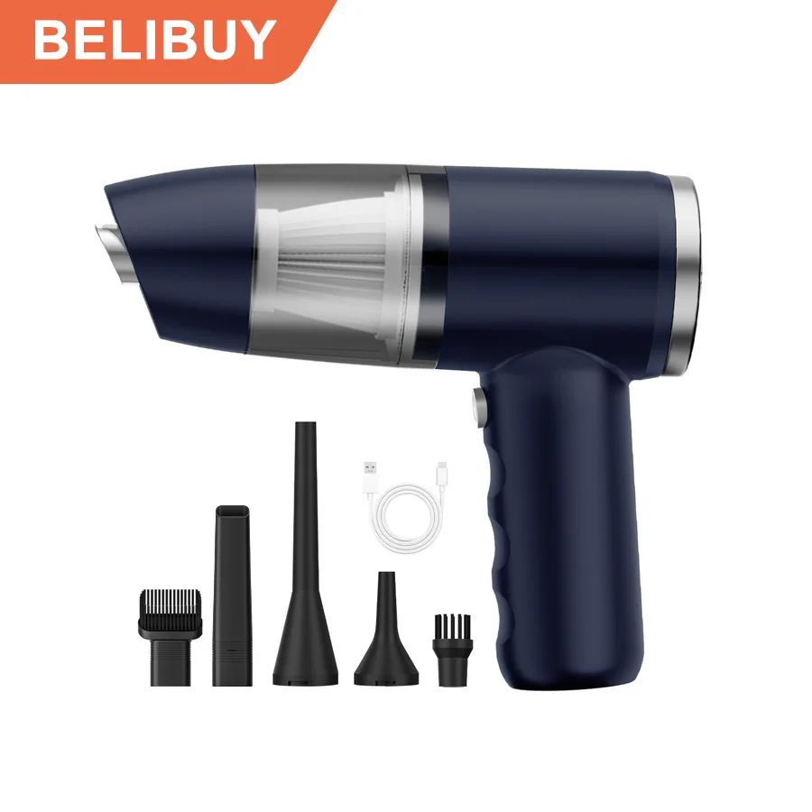 BELIBUY Portable Wireless Car Vacuum Cleaner – High-Power Mini Carpet & Home Cleaner