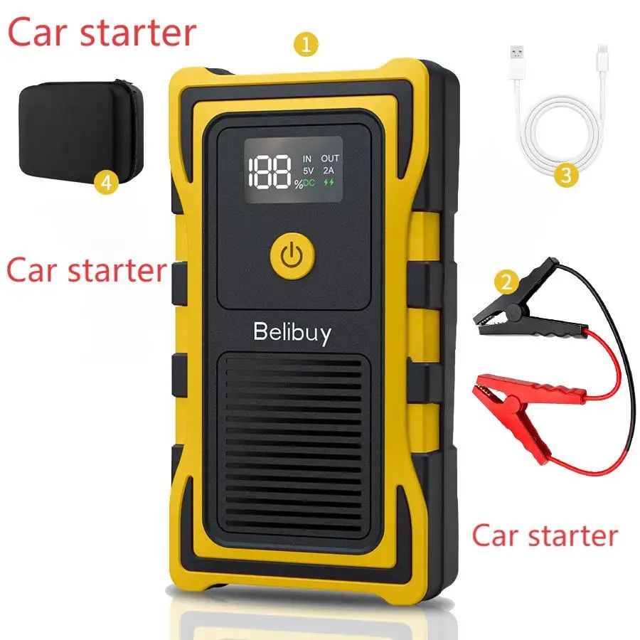 RoadGuard Portable Car Jump Starter with 150PSI Air Compressor, Tire Inflator, Power Bank & LED Emergency Light