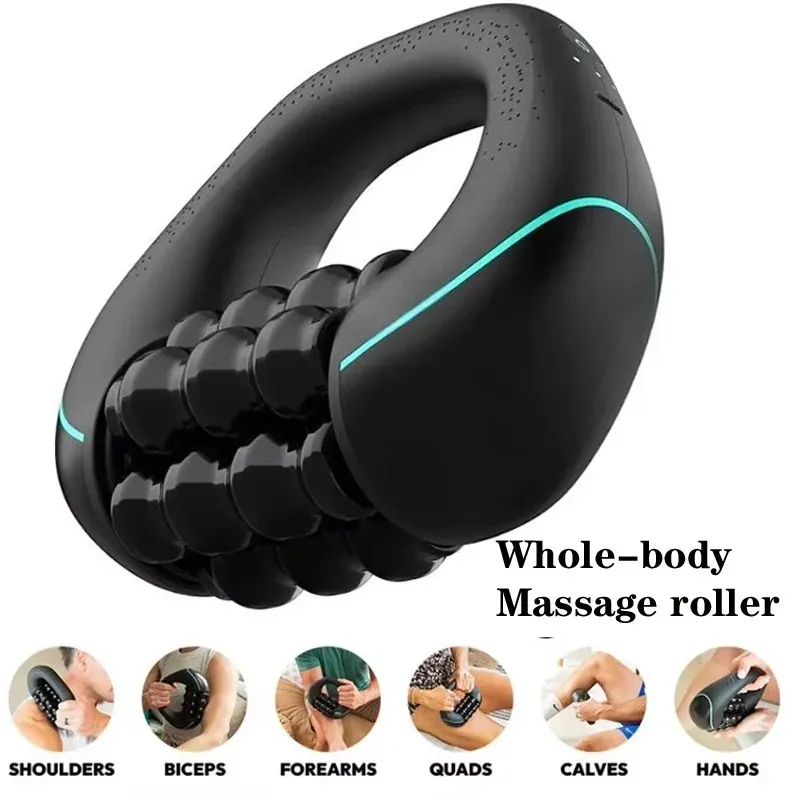 Massage Roller Wheel Massager – 5-Speed Deep Tissue Muscle Gun & Back Neck Pain Relief Therapy Device