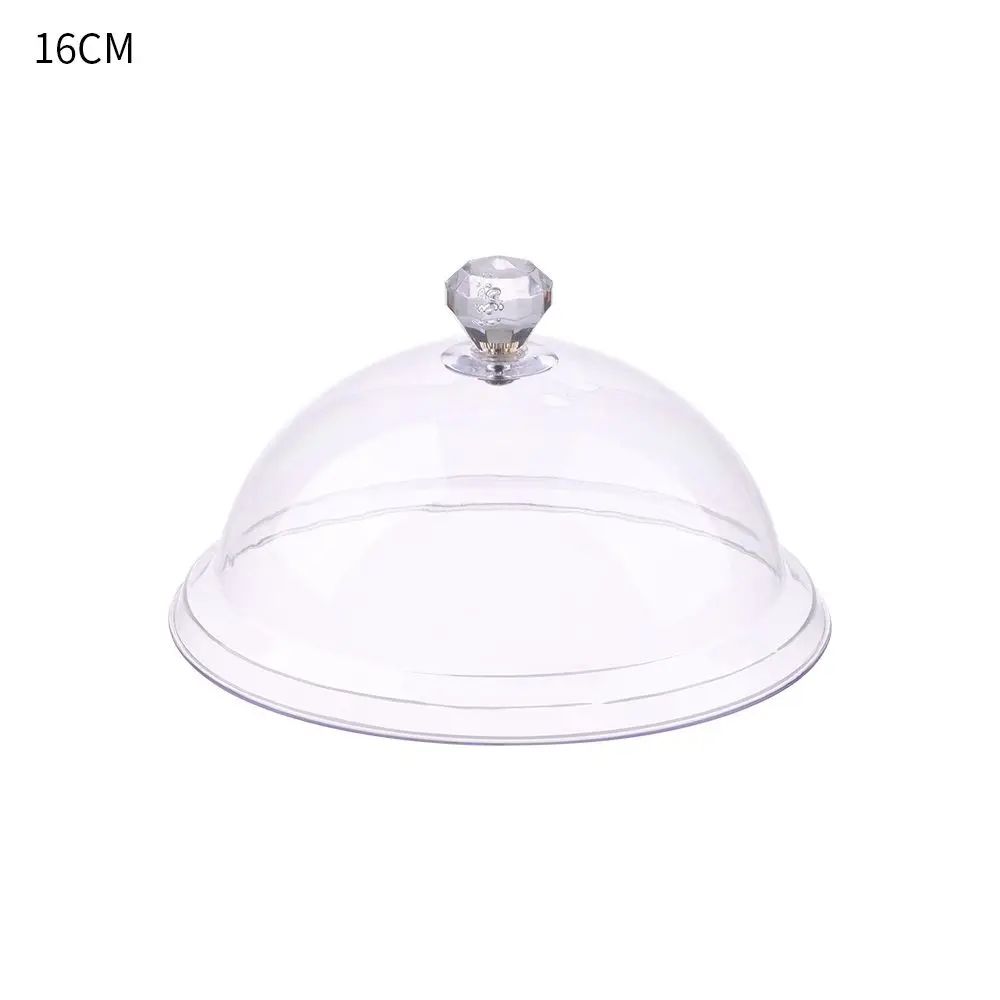 Transparent Acrylic Cake Stand with Food Cover – Round Bread Fruit Display Holder & Dust-Proof Serving Tray