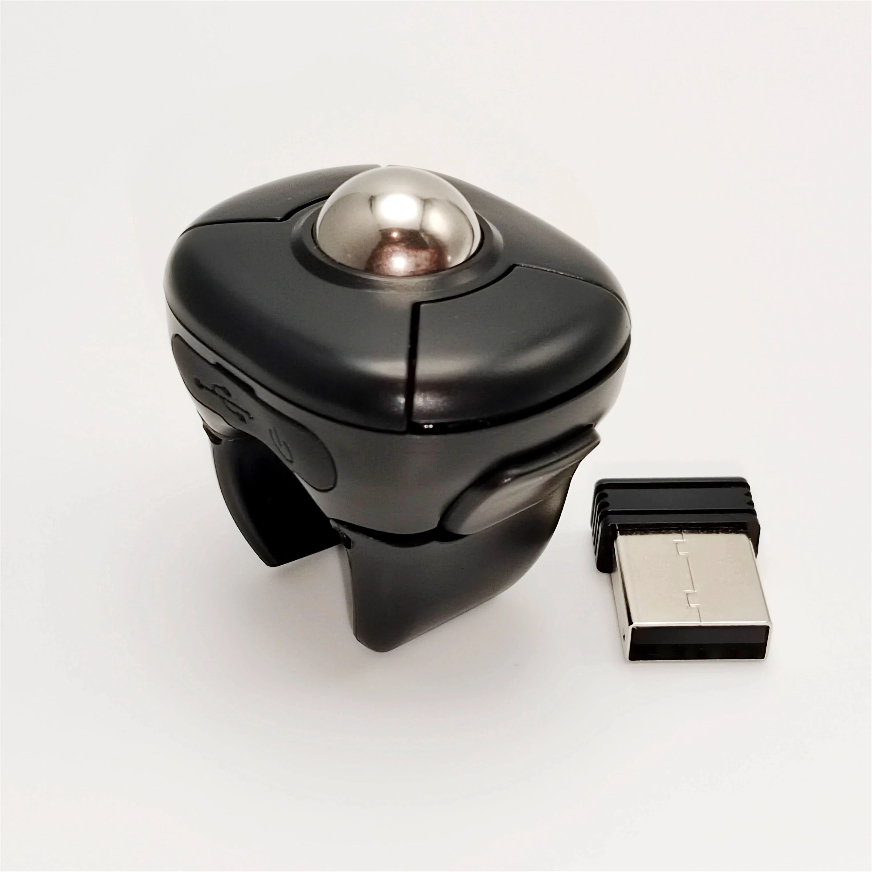 Wireless Trackball Finger Ring Mouse – Bluetooth & 2.4G Remote Control Presenter for PC, Phone & Car Display