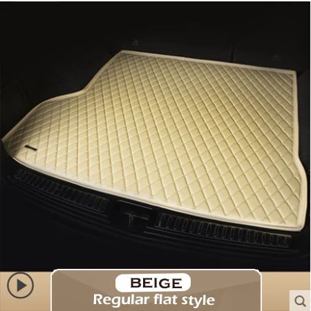 Luxury Leather Car Trunk Mat for Tesla Model 3 2019 – Waterproof Cargo Liner Interior Boot Protector