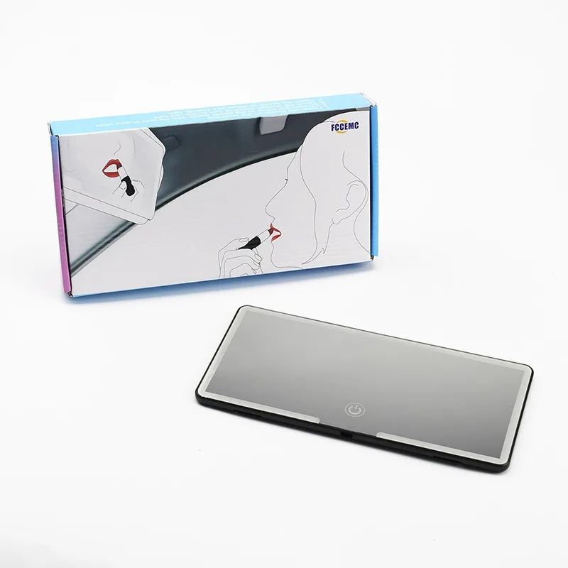 Rechargeable LED Car Sun Visor Makeup Mirror – 3 Light Modes Touch-Up Vanity Mirror for Car Interior