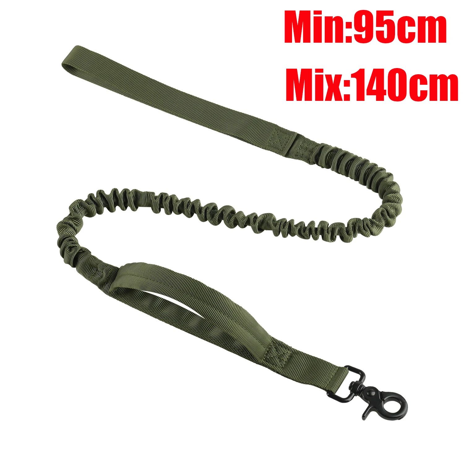 Heavy-Duty Reflective Bungee Dog Leash with Car Seat Belt – Shock Absorbing No-Pull Tactical Lead for Large Dogs